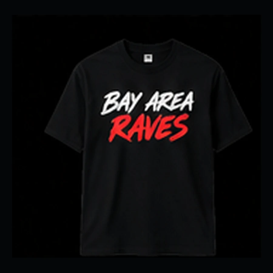 Bay Area Raves black t-shirt