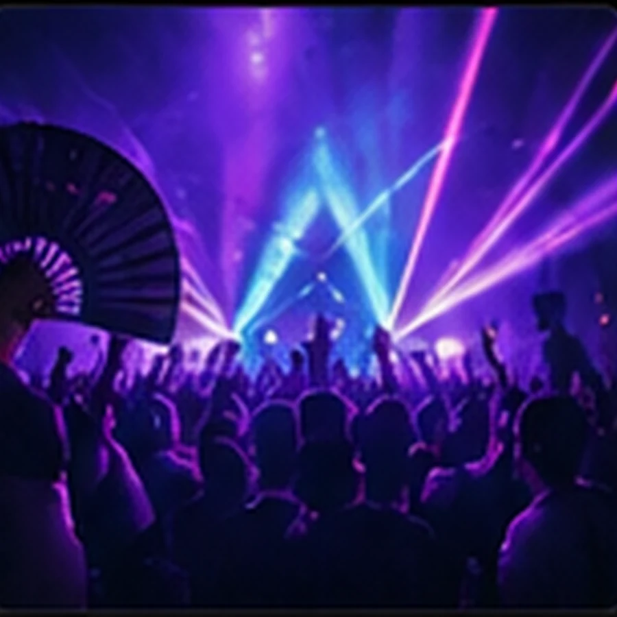 Purple lights at a Bay Area event