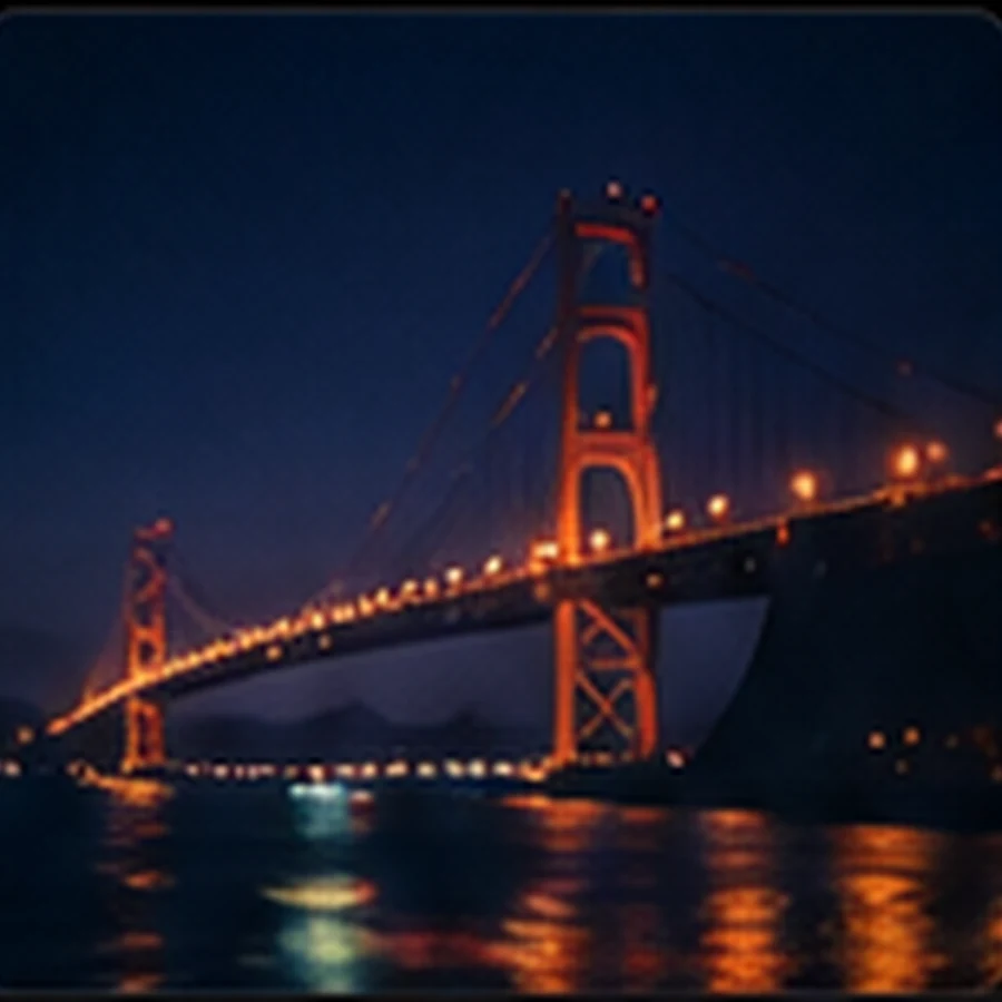 Golden Gate Bridge at night